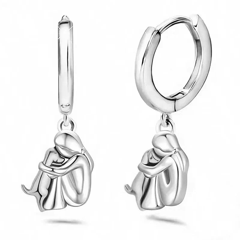 SELENO | DOG ICON EARRINGS (ROUND CLOSURE)