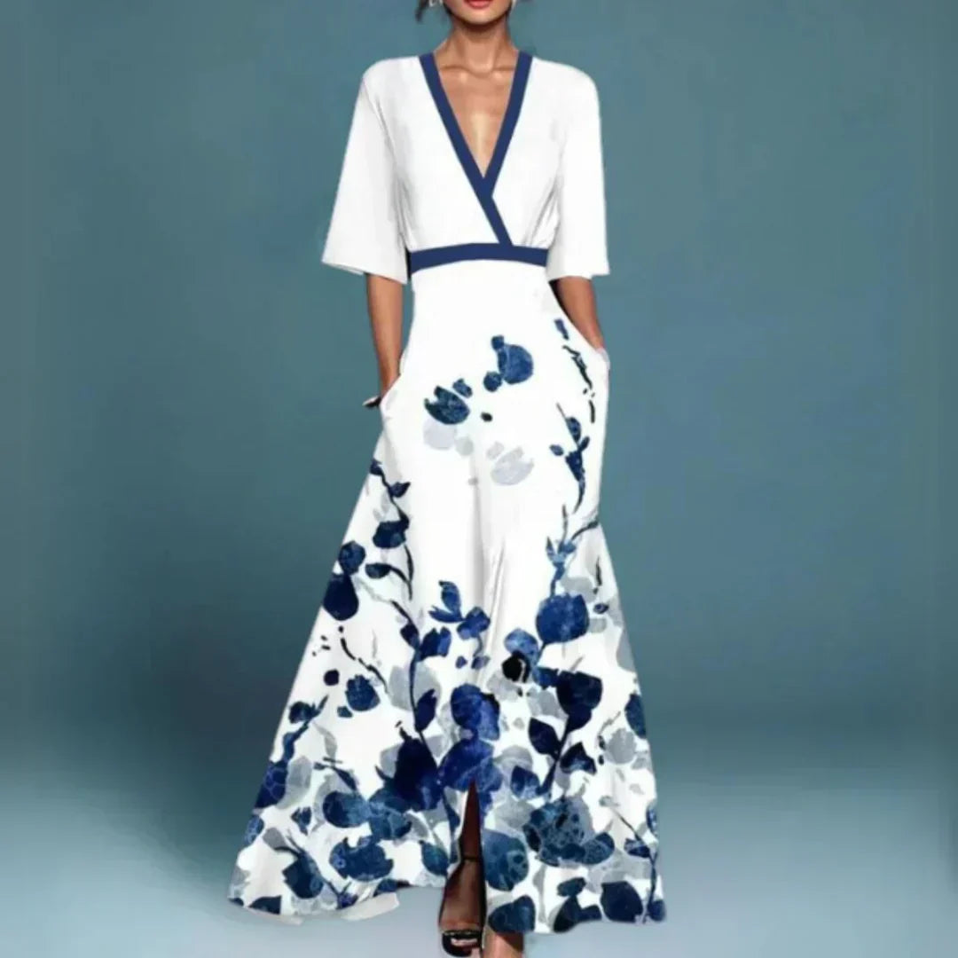 SOPHIA | ELEGANT EVENING DRESS WITH FLORAL PATTERN