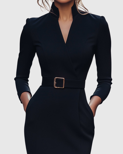CLARIBEL | REFINED MIDI DRESS