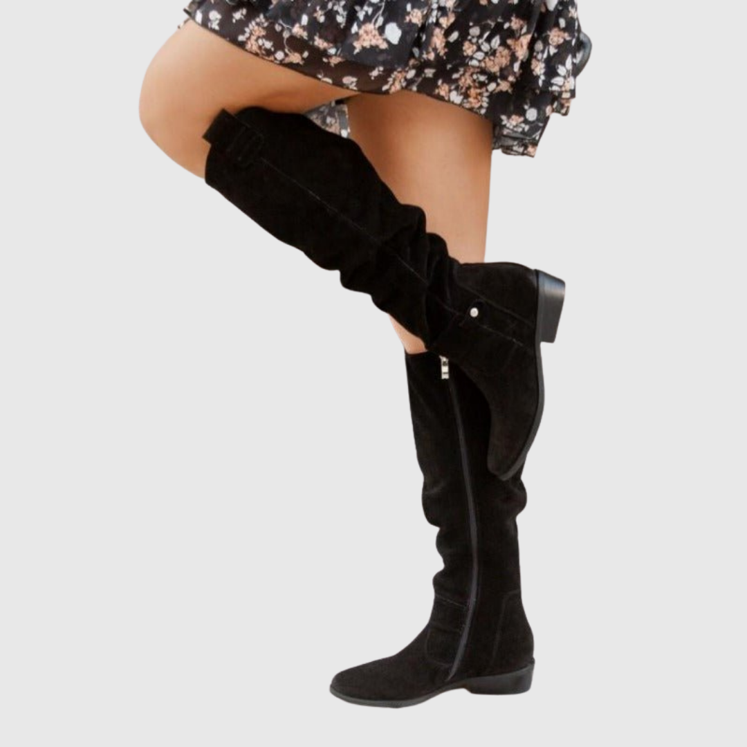 NORIEL | ELEGANT KNEE-HIGH LEATHER BOOTS