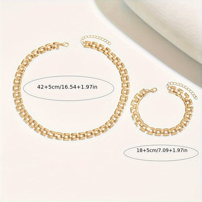 SPRING & SUMMER NECKLACE SET – POLISHED METAL FINISH