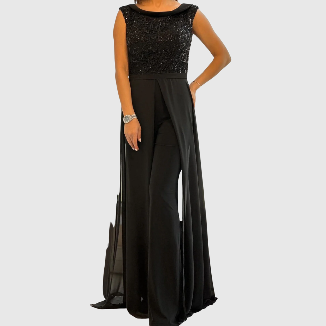 ZORAIDA QUINN | STYLISH SLEEVELESS JUMPSUIT DRESS
