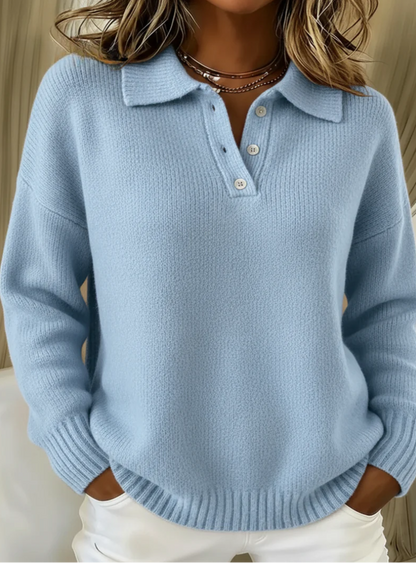 HAYDEN | SOFT KNIT POLO SWEATER