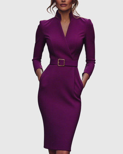 CLARIBEL | REFINED MIDI DRESS
