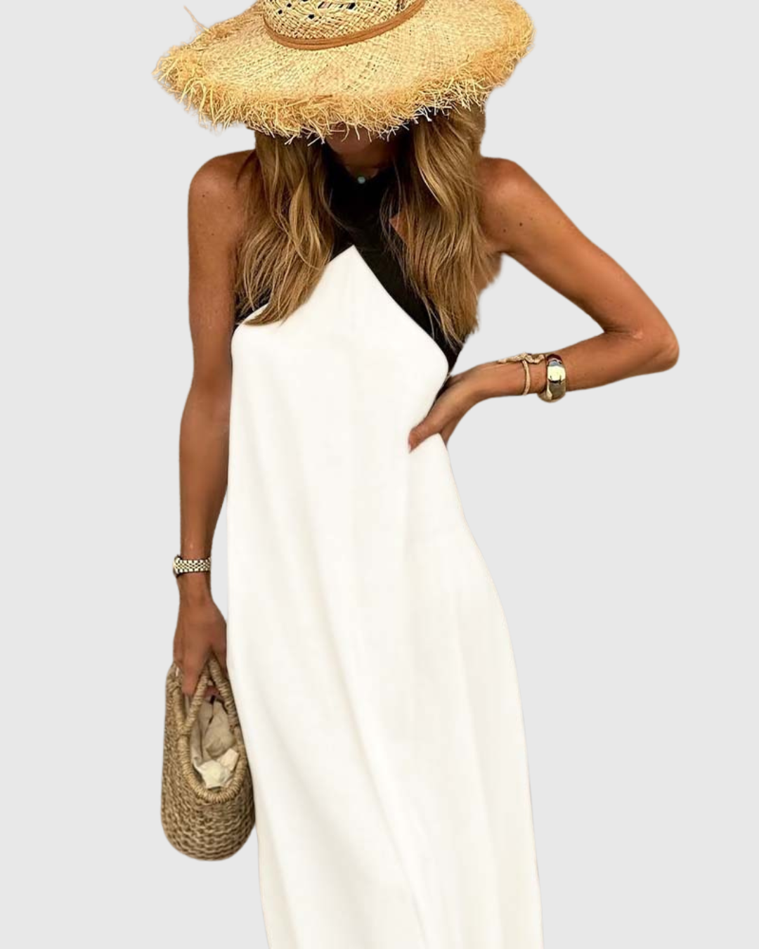 ORELLA | CROSS-NECK DRESS