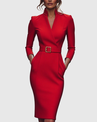 CLARIBEL | REFINED MIDI DRESS