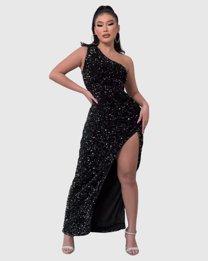 LILLIAN | LUXE ONE-SHOULDER EVENING DRESS