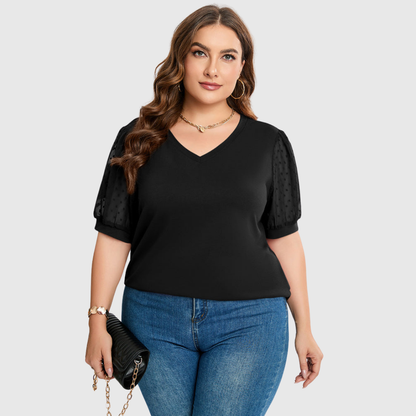 DAHLIA | SHEER SLEEVE TOP