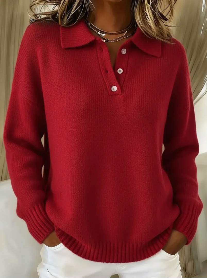 HAYDEN | SOFT KNIT POLO SWEATER