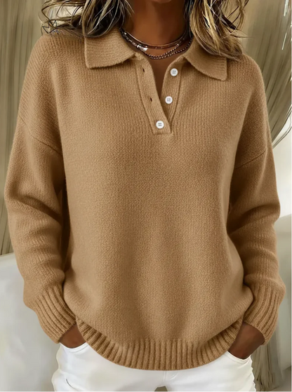 HAYDEN | SOFT KNIT POLO SWEATER