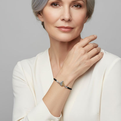 LIORA | CORD BRACELET WITH DOG ICON