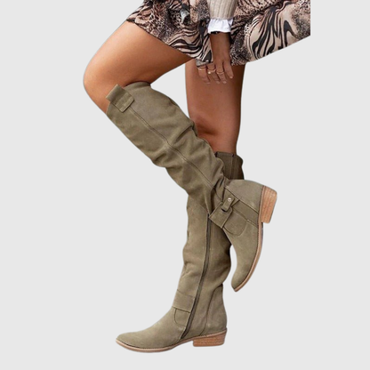 NORIEL | ELEGANT KNEE-HIGH LEATHER BOOTS