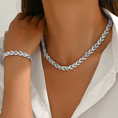 ELEGANT RHINESTONE FISH TAIL SET