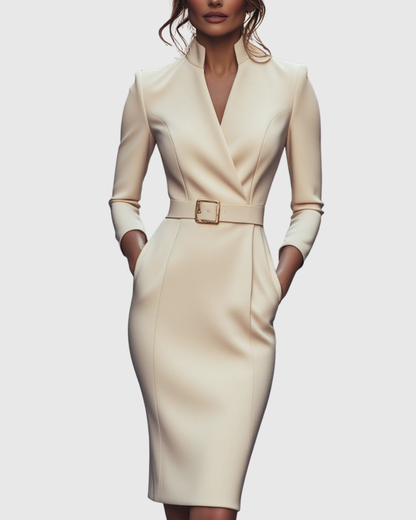 CLARIBEL | REFINED MIDI DRESS