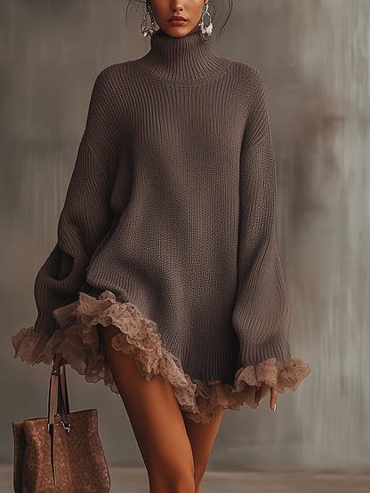 Nina | Ruffled Knit Dress