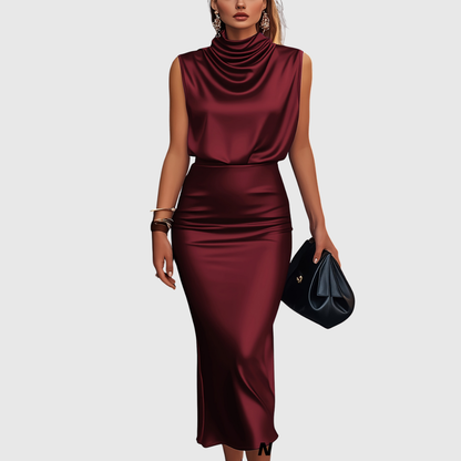 EDEM | SATIN TOP & SKIRT SET