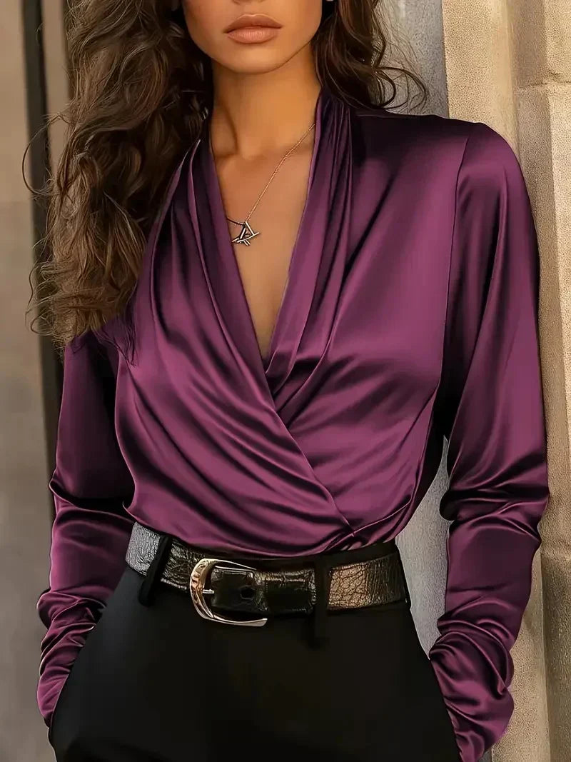 ROSALYN | ELEGANT V-NECK TOP