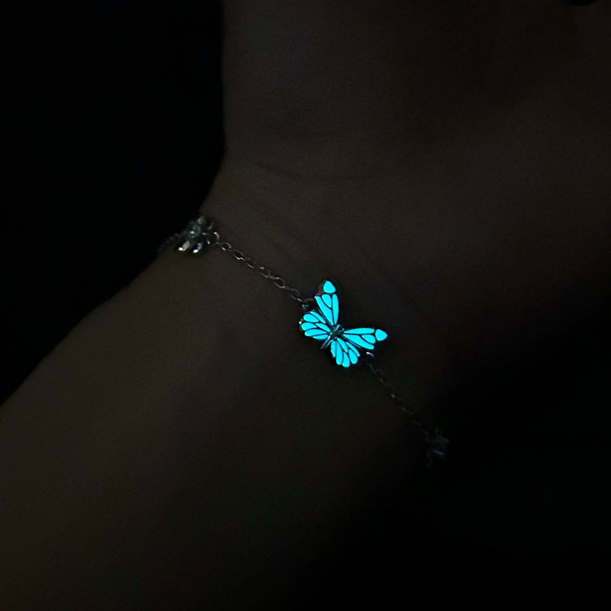 Luminous Dream Blue Butterfly Bracelet