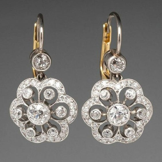 CRYSTAL MANDALA RETRO EARRINGS