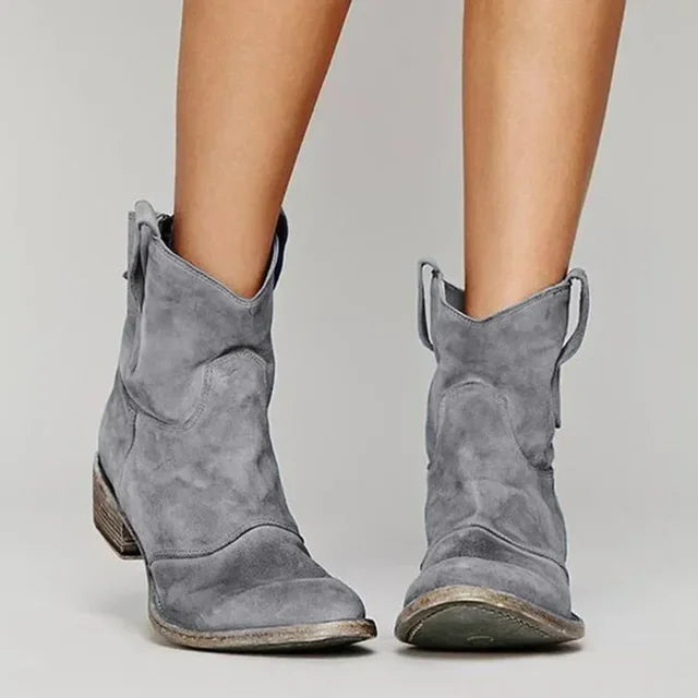 Cyrine | Vintage Cowboy Suede Boots