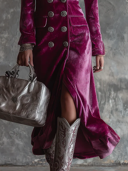 Amelia | Velvet Blazer Dress