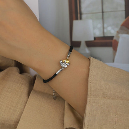 LIORA | CORD BRACELET WITH DOG ICON