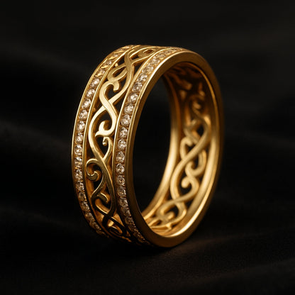HOLLOW GOLD RING