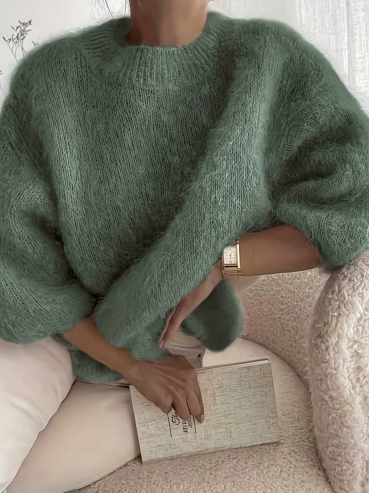 EMBER | SOLID COLOR CREW NECK SWEATER
