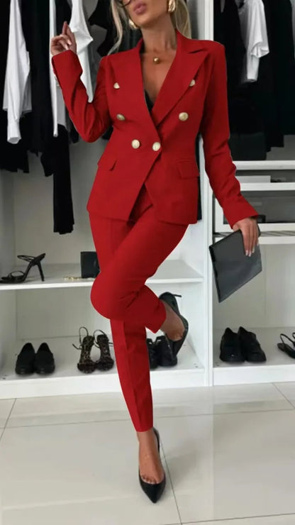 ELENORE | DOUBLE-BREASTED BLAZER SUIT