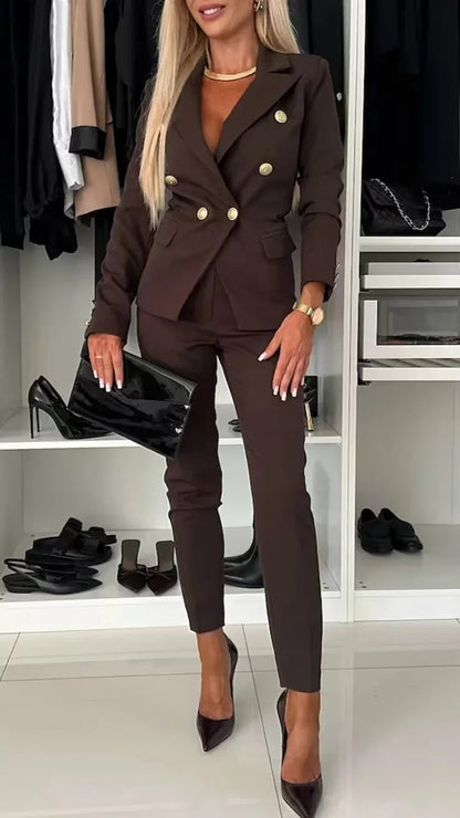 ELENORE | DOUBLE-BREASTED BLAZER SUIT