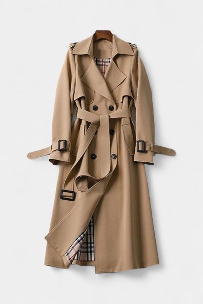 Guinevere | Double-Breasted Belted Trench Coat