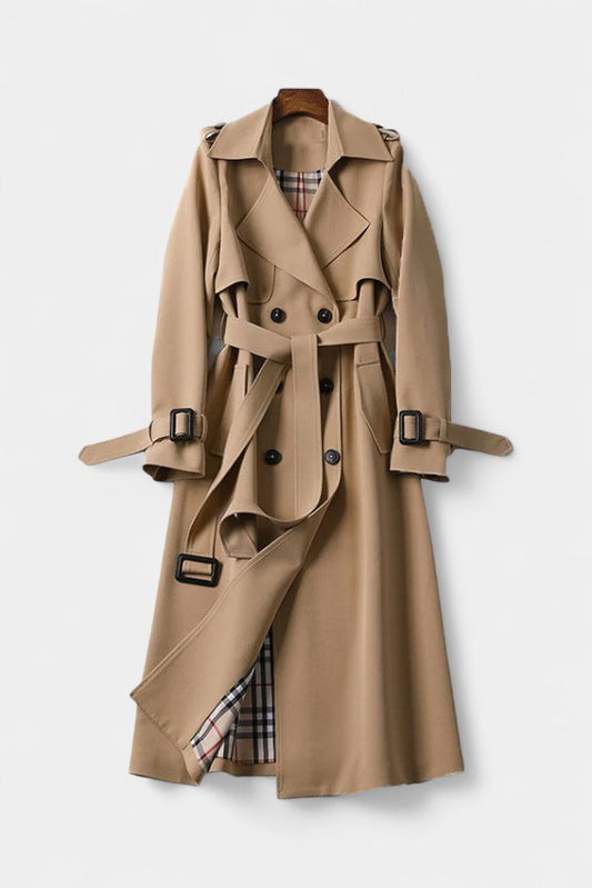 Guinevere | Double-Breasted Belted Trench Coat