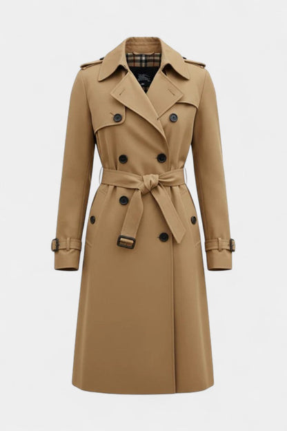 Guinevere | Double-Breasted Belted Trench Coat