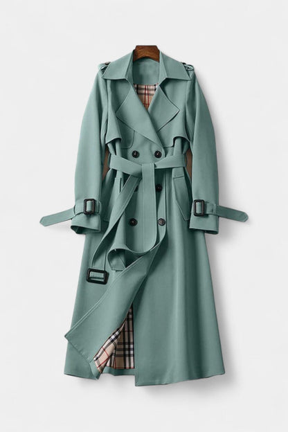 Guinevere | Double-Breasted Belted Trench Coat