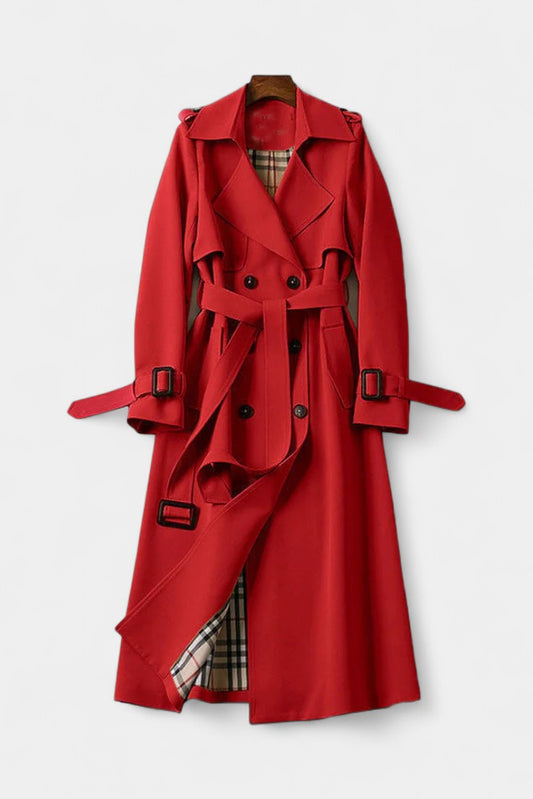 Guinevere | Double-Breasted Belted Trench Coat