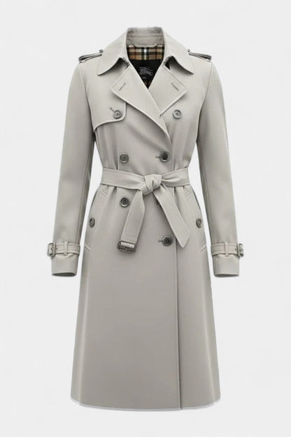 Guinevere | Double-Breasted Belted Trench Coat