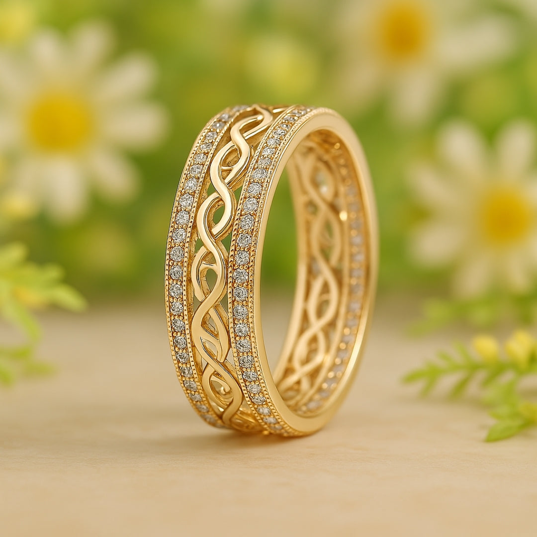 HOLLOW GOLD RING